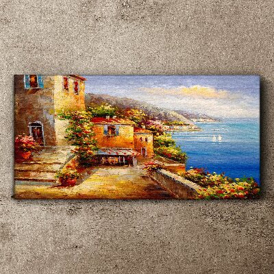 Tablou canvas Sat de pe litoral la soare