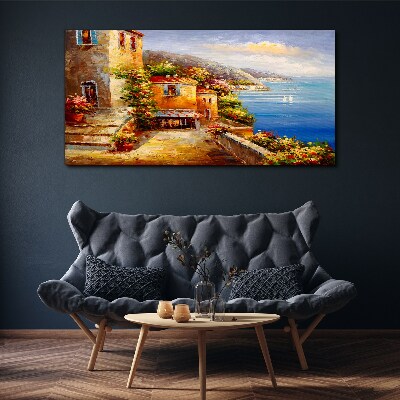 Tablou canvas Sat de pe litoral la soare