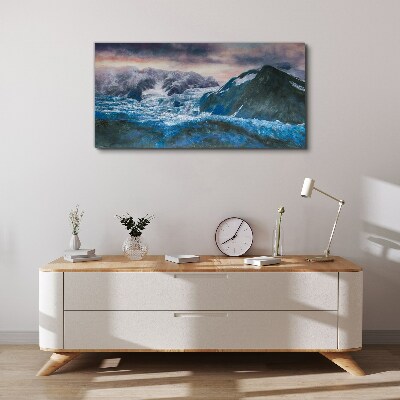 Tablou canvas Peisaje de munte înghețate