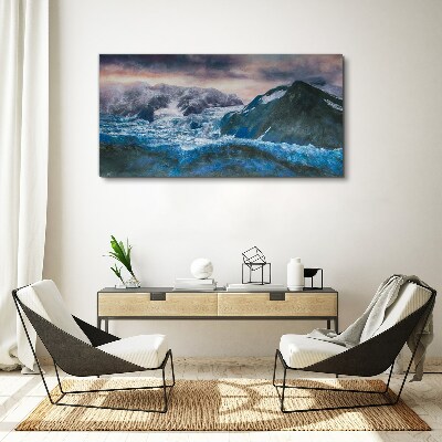 Tablou canvas Peisaje de munte înghețate