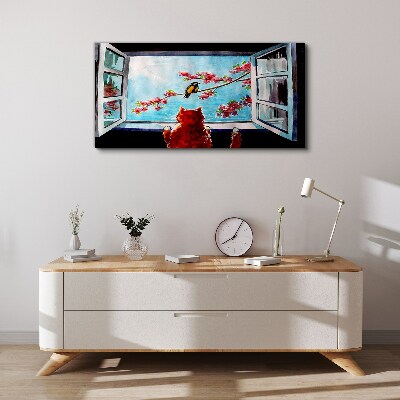 Tablou canvas O fereastră către lumea culorilor primăverii