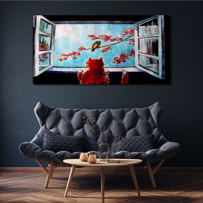 Tablou canvas O fereastră către lumea culorilor primăverii