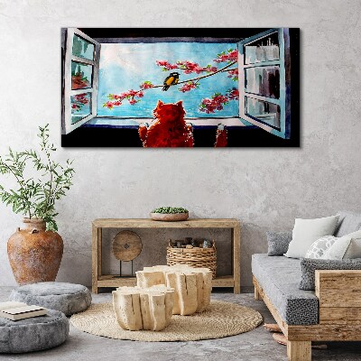 Tablou canvas O fereastră către lumea culorilor primăverii