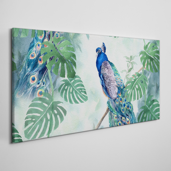 Tablou canvas Păun în jungla tropicală