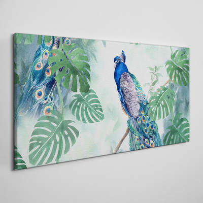 Tablou canvas Păun în jungla tropicală