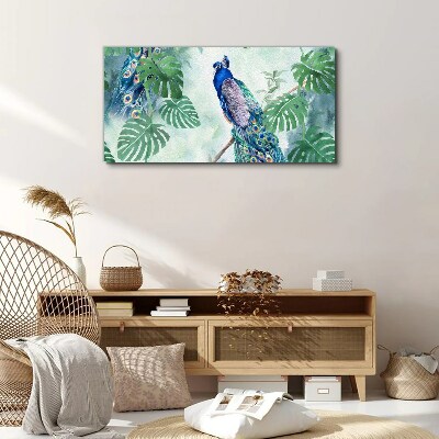 Tablou canvas Păun în jungla tropicală