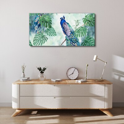 Tablou canvas Păun în jungla tropicală