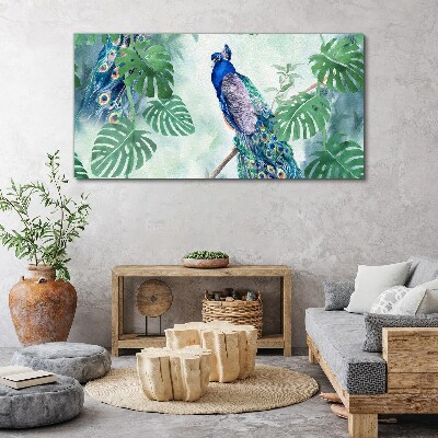 Tablou canvas Păun în jungla tropicală