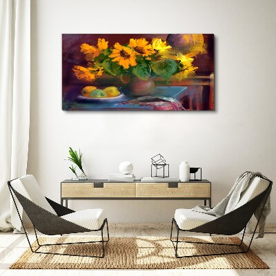 Tablou canvas Floarea soarelui într-o vază