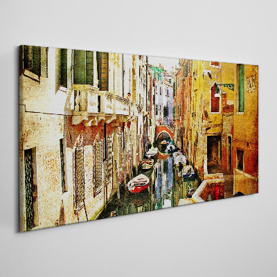 Tablou canvas Stradă venețiană cu canal