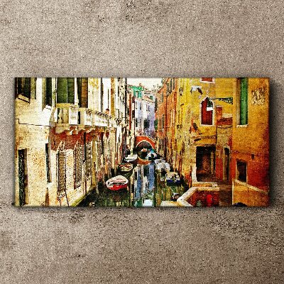 Tablou canvas Stradă venețiană cu canal