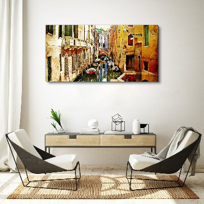 Tablou canvas Stradă venețiană cu canal
