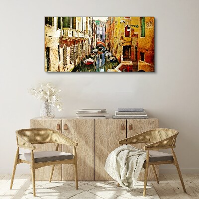 Tablou canvas Stradă venețiană cu canal