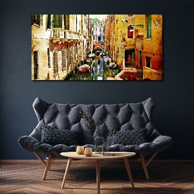 Tablou canvas Stradă venețiană cu canal