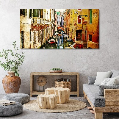 Tablou canvas Stradă venețiană cu canal