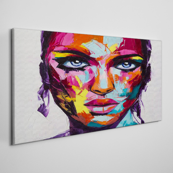 Tablou canvas Portretul colorat al unei femei