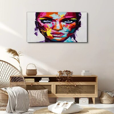 Tablou canvas Portretul colorat al unei femei