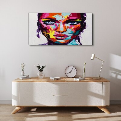 Tablou canvas Portretul colorat al unei femei