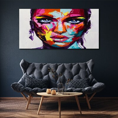 Tablou canvas Portretul colorat al unei femei