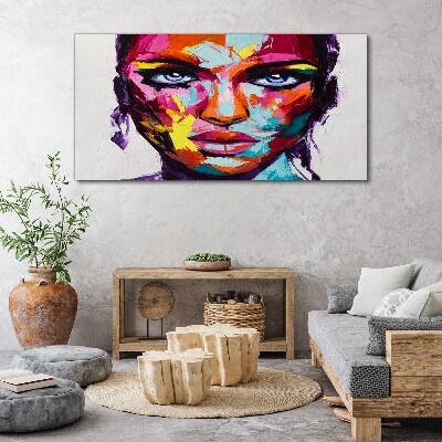 Tablou canvas Portretul colorat al unei femei