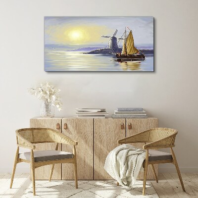 Tablou canvas Un port liniștit la apus