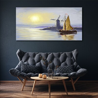 Tablou canvas Un port liniștit la apus