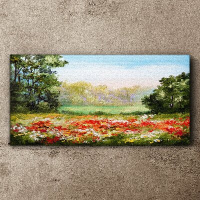 Tablou canvas Peisaj floral al unei dimineți de vară