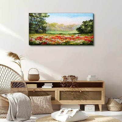 Tablou canvas Peisaj floral al unei dimineți de vară