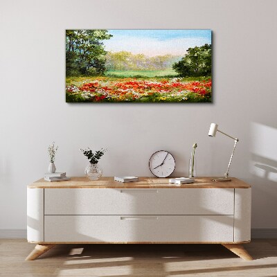 Tablou canvas Peisaj floral al unei dimineți de vară