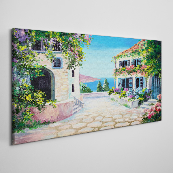 Tablou canvas Un oraș fermecător pe litoral