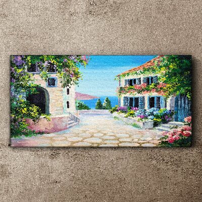 Tablou canvas Un oraș fermecător pe litoral