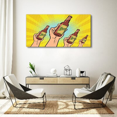 Tablou canvas Prăjire veselă cu bere