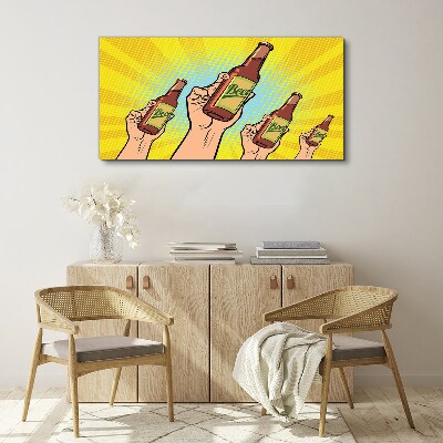 Tablou canvas Benzi desenate abstracte de bere băuturi