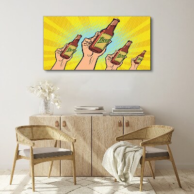 Tablou canvas Prăjire veselă cu bere