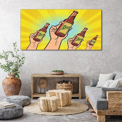 Tablou canvas Prăjire veselă cu bere