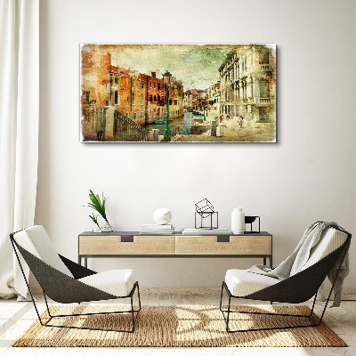 Tablou canvas Veneția în nuanțe pastelate