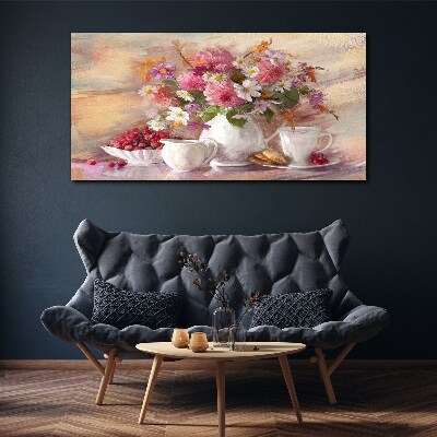 Tablou canvas Cupe cu flori abstracte