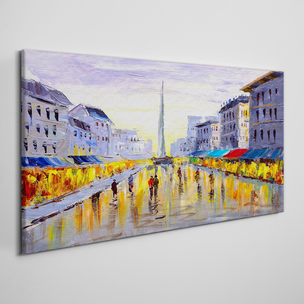 Tablou canvas Golden Avenue în lumina apusului