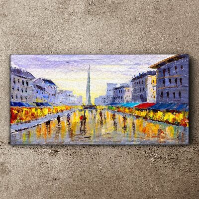Tablou canvas Golden Avenue în lumina apusului