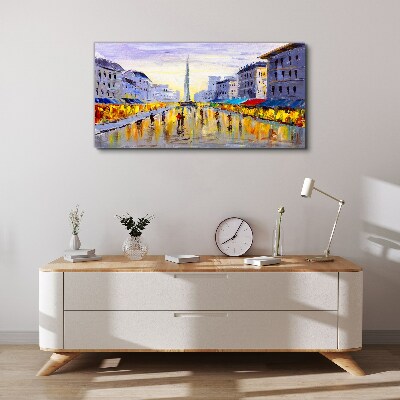 Tablou canvas Golden Avenue în lumina apusului