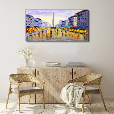 Tablou canvas Golden Avenue în lumina apusului