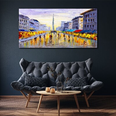 Tablou canvas Golden Avenue în lumina apusului