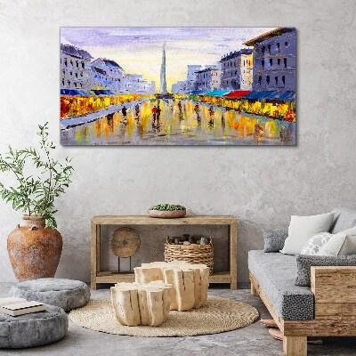 Tablou canvas Golden Avenue în lumina apusului