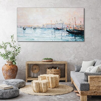 Tablou canvas Un port liniștit dimineața