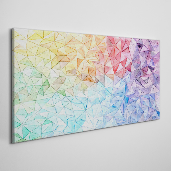 Tablou canvas Mozaic triunghi colorat