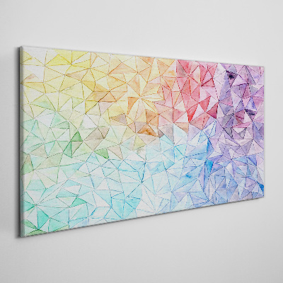 Tablou canvas Mozaic triunghi colorat