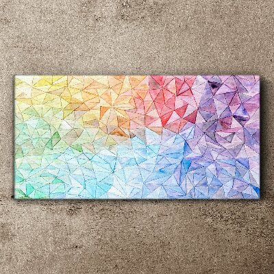 Tablou canvas Mozaic triunghi colorat