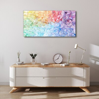 Tablou canvas Mozaic triunghi colorat