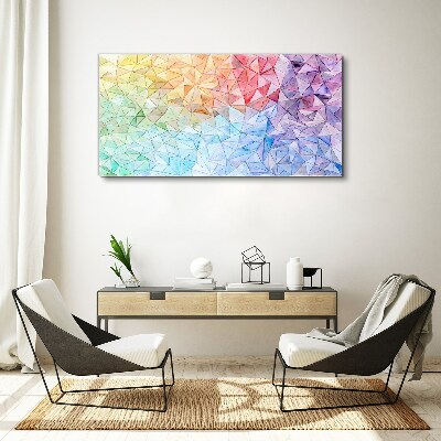 Tablou canvas Mozaic triunghi colorat