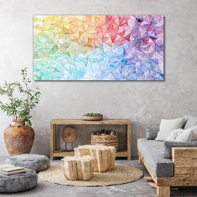 Tablou canvas Mozaic triunghi colorat